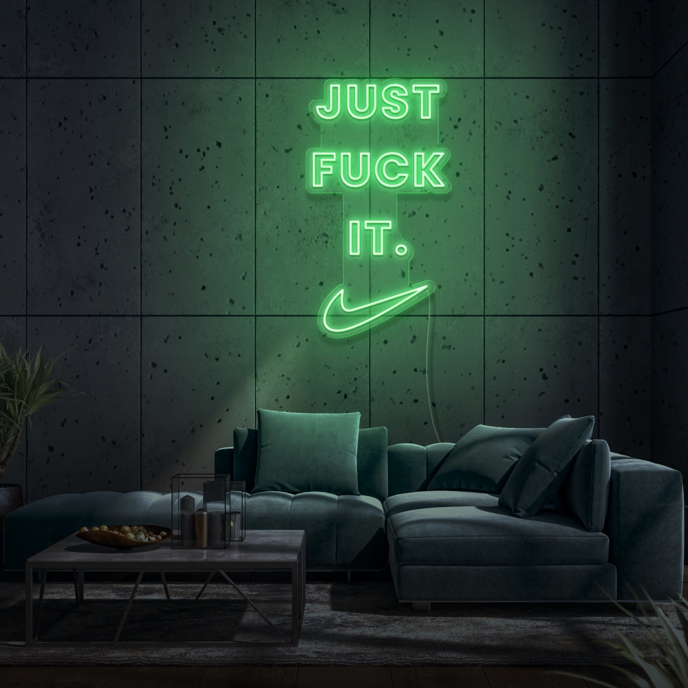 Just Fuck It with Check Mark Customized Neon Sign – ⚡ Neon Signature™