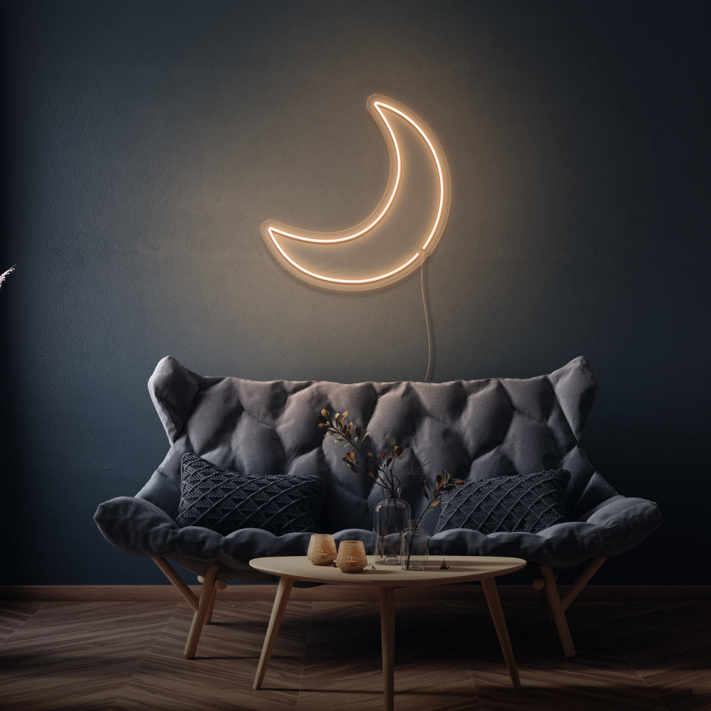 Crescent Moon LED Neon Sign