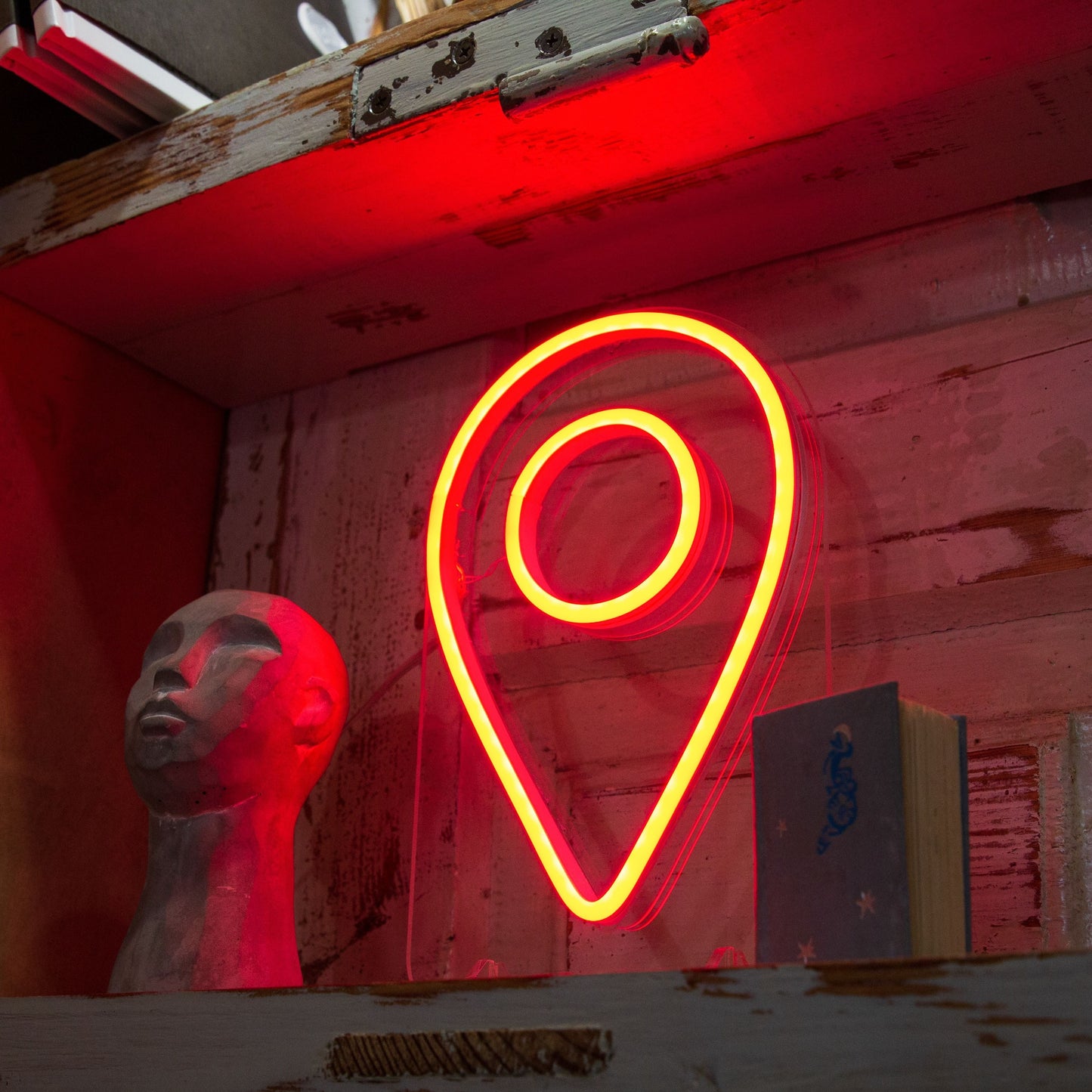 Point of Destination Mini Neon LED Sign