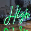 "High" LED Mini Neon Sign