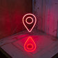 Point of Destination Mini Neon LED Sign