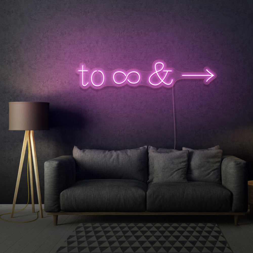 To Infinity And Beyond Minimalist Neon Sign