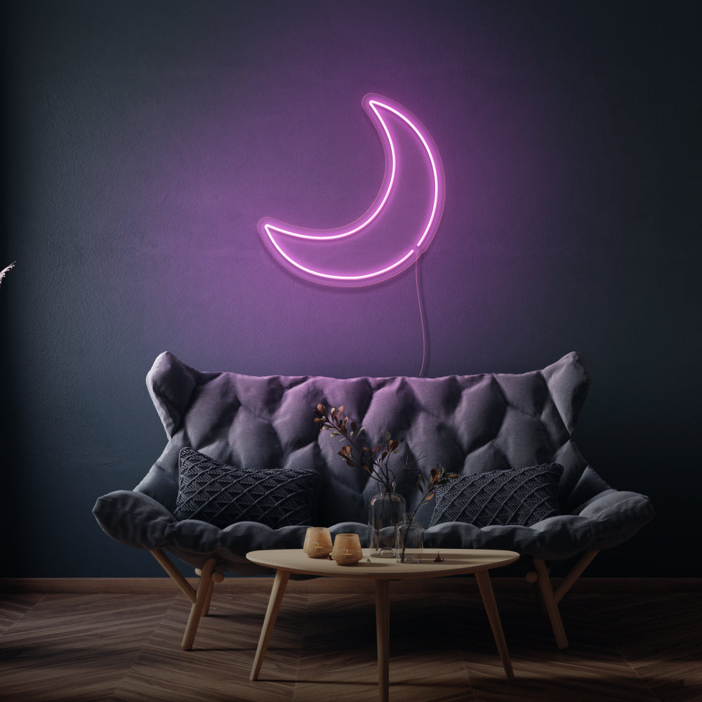 Crescent Moon LED Neon Sign