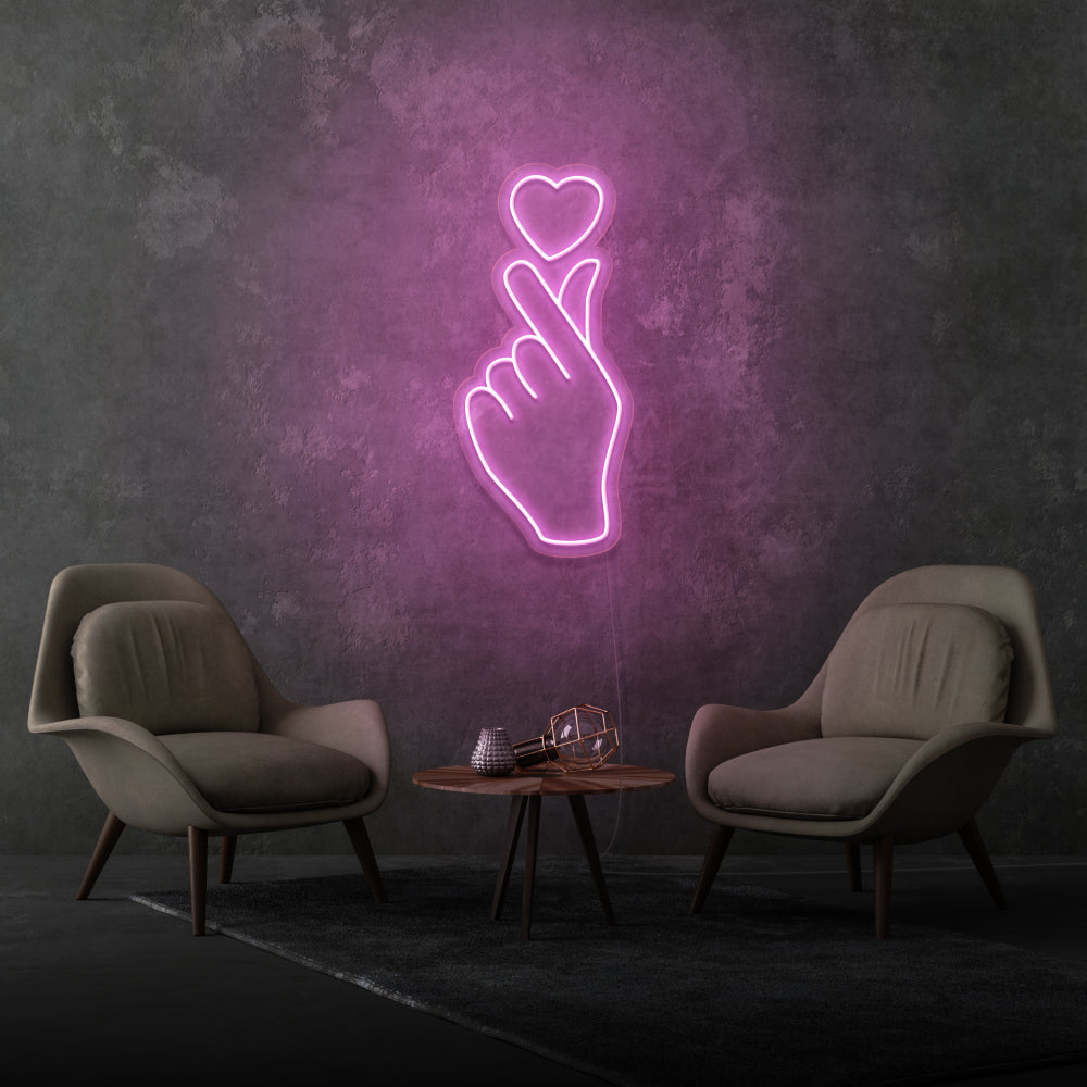 Hand Squeezing Heart LED Neon Sign