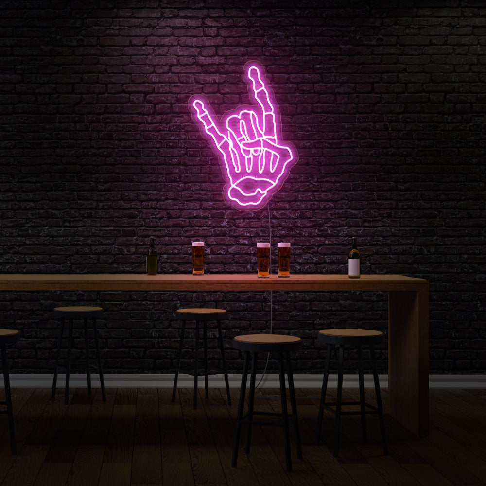 Devil's Horns LED Neon Sign