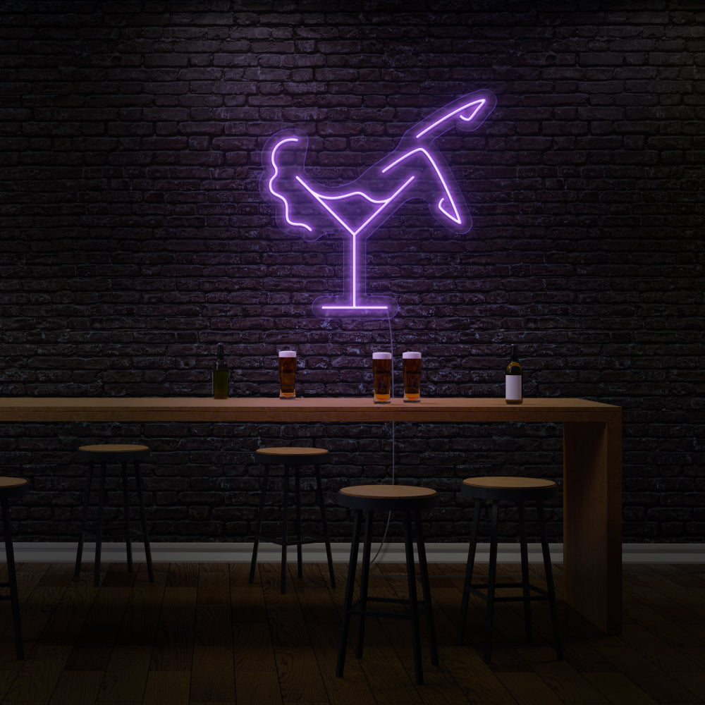 Martini Glass LED Neon Sign