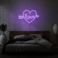 Arrow Heart Love Custom Neon Sign