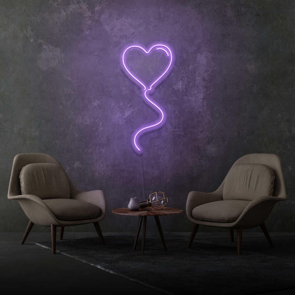 Heart Shapped Balloon LED Neon Sign