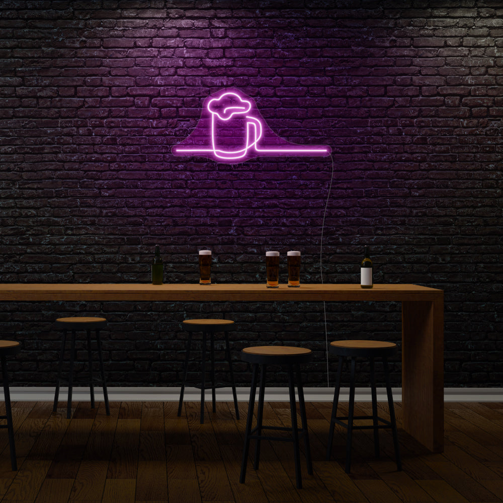 Beer With Line Neon LED Sign