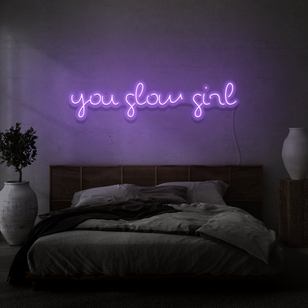 You Glow Girl Neon Light Writing