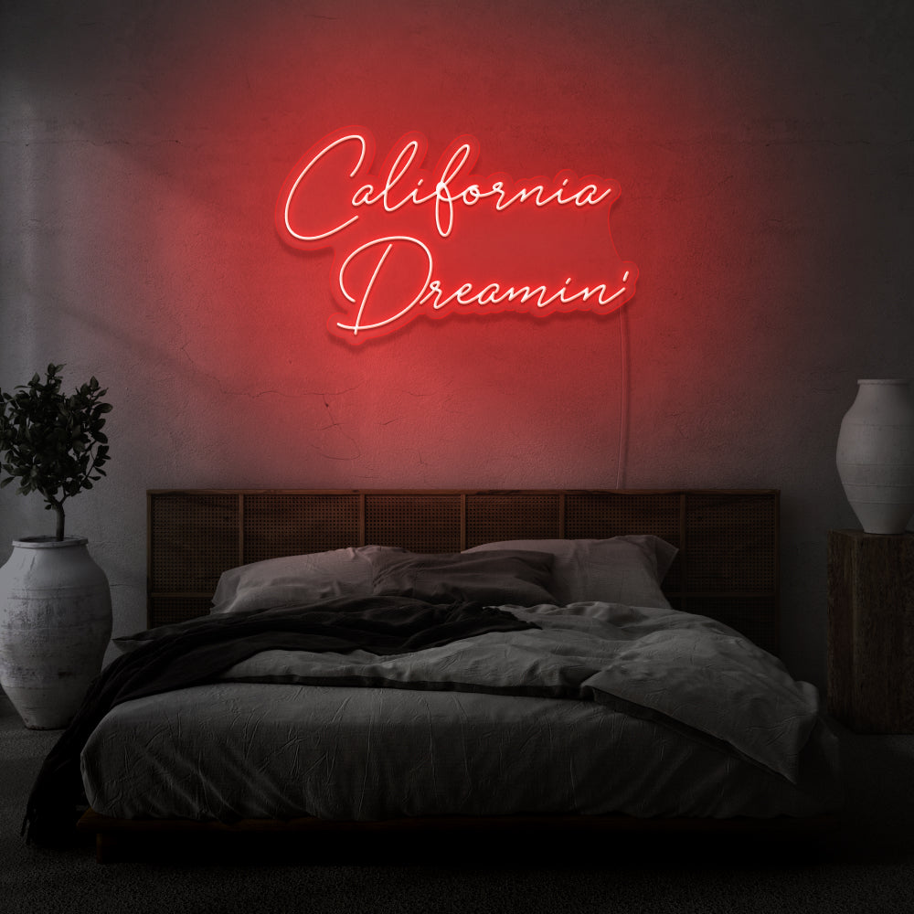 California Dreamin’ Aesthetic Neon Sign For Room