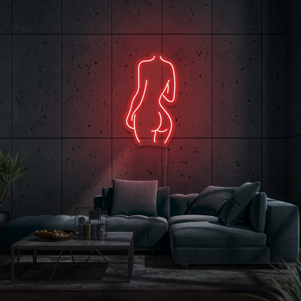 Naked Woman's Back LED Neon Sign