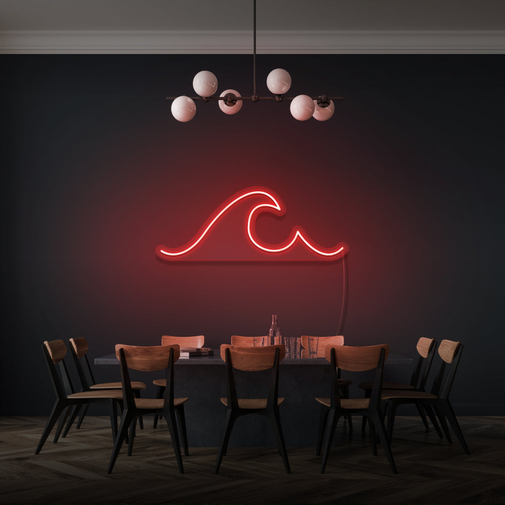Ocean Wave Minimalist Neon Lighting