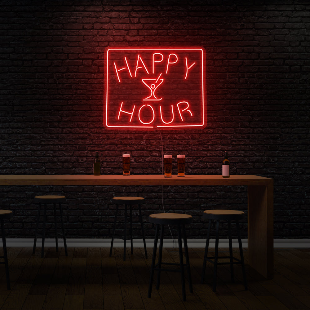 Happy Hour LED Neon Sign