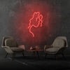 Woman Face Side Profile Aesthetic Neon Light