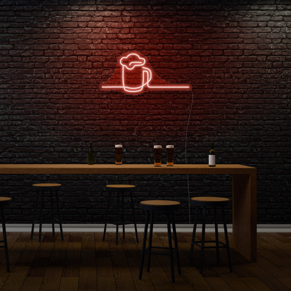 Beer With Line Neon LED Sign