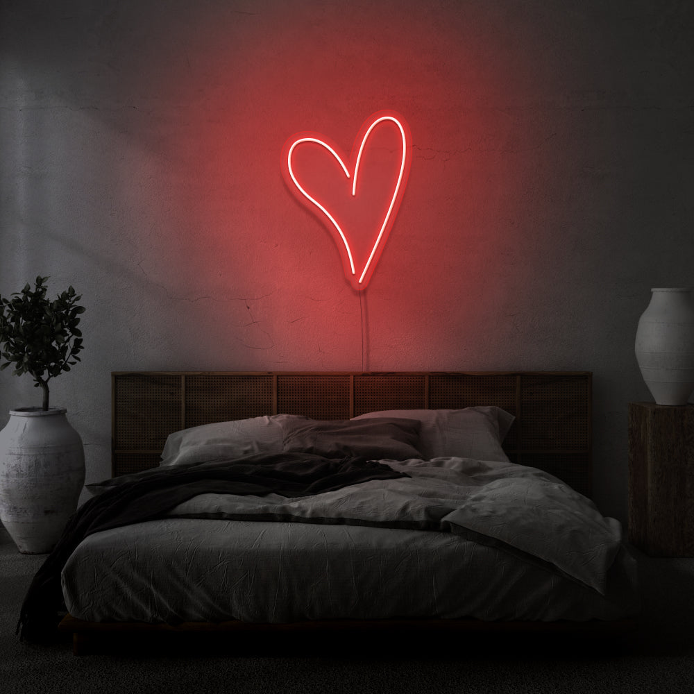 Neon Heart Light For Room