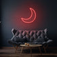 Crescent Moon LED Neon Sign