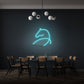 Minimalist Horse Head Neon Light