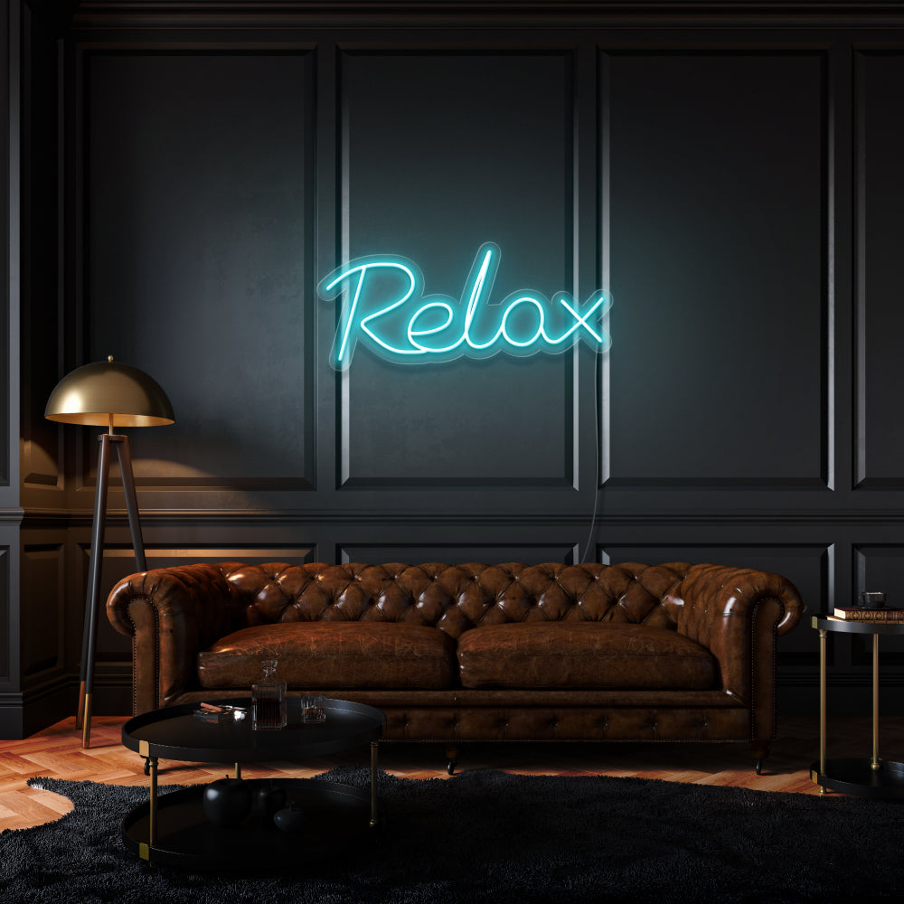 Relax Neon Light Writing