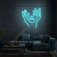 Hands On Face Customized Neon Light