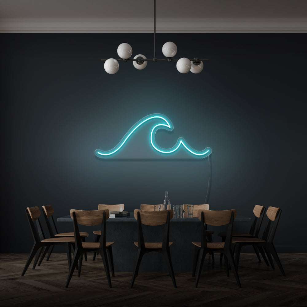 Ocean Wave Minimalist Neon Lighting