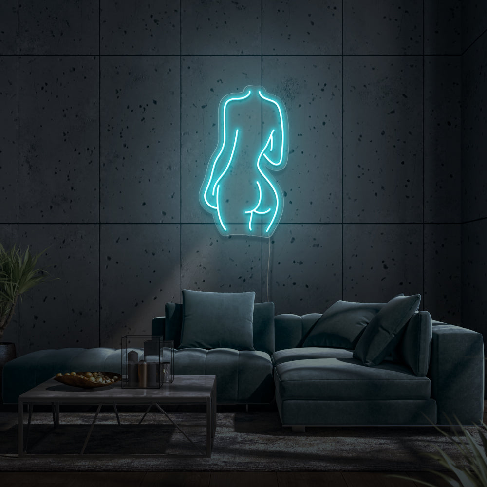 Naked Woman's Back LED Neon Sign