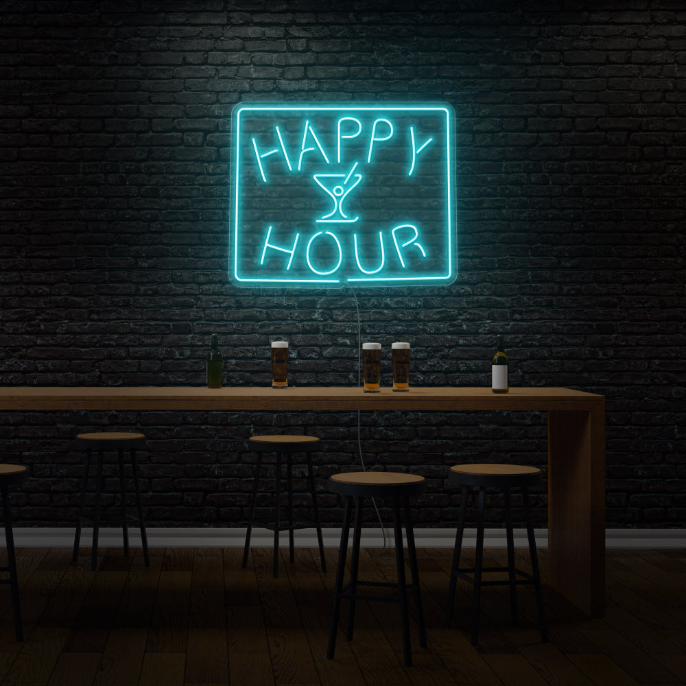 Happy Hour LED Neon Sign