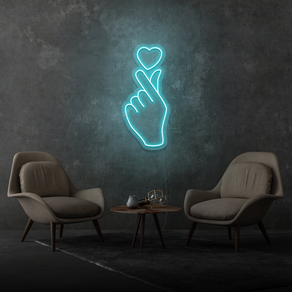 Hand Squeezing Heart LED Neon Sign