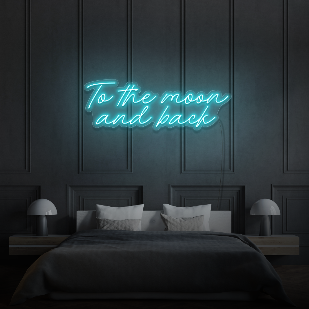 To the Moon and Back LED Neon Sign