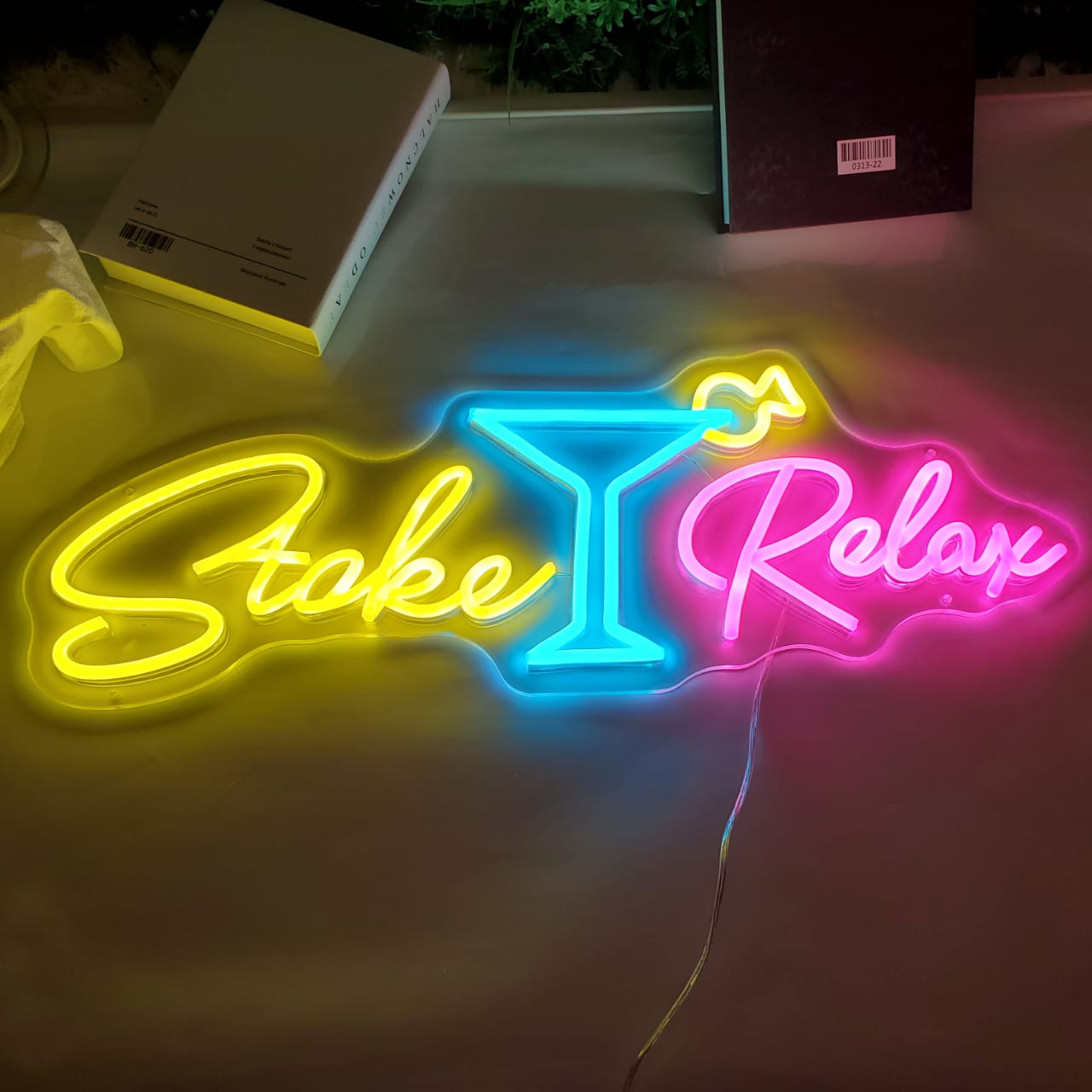Stake & Relax LED Neon Sign