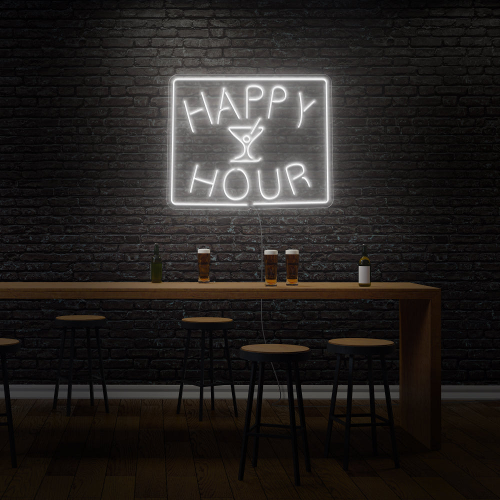 Happy Hour LED Neon Sign