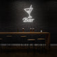 Bar with Drink Neon Light Aesthetic