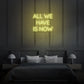 All we have is Now  LED Neon Sign