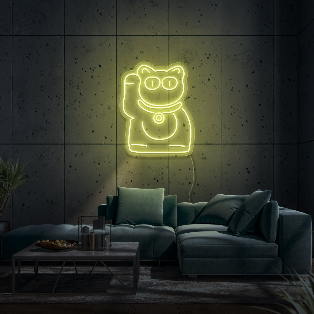 Waving Cat LED Neon Sign