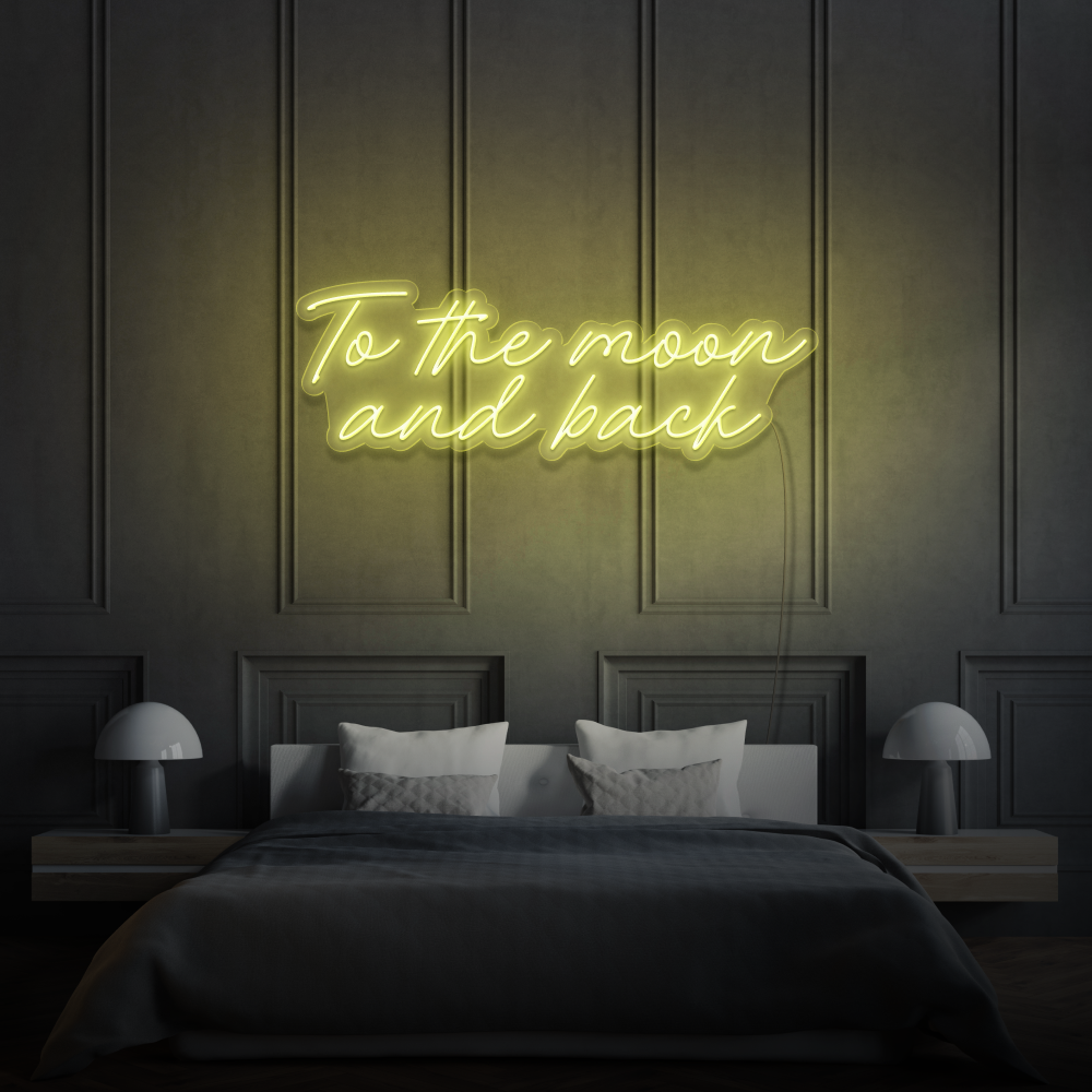 To the Moon and Back LED Neon Sign