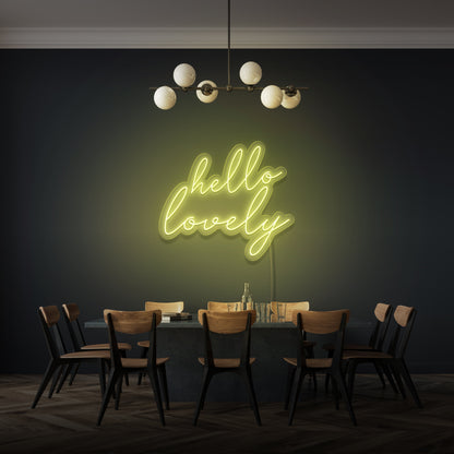 Hello Lovely LED Neon Sign
