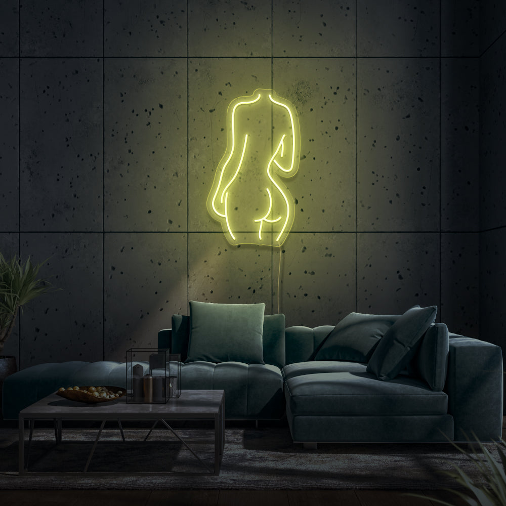 Naked Woman's Back LED Neon Sign