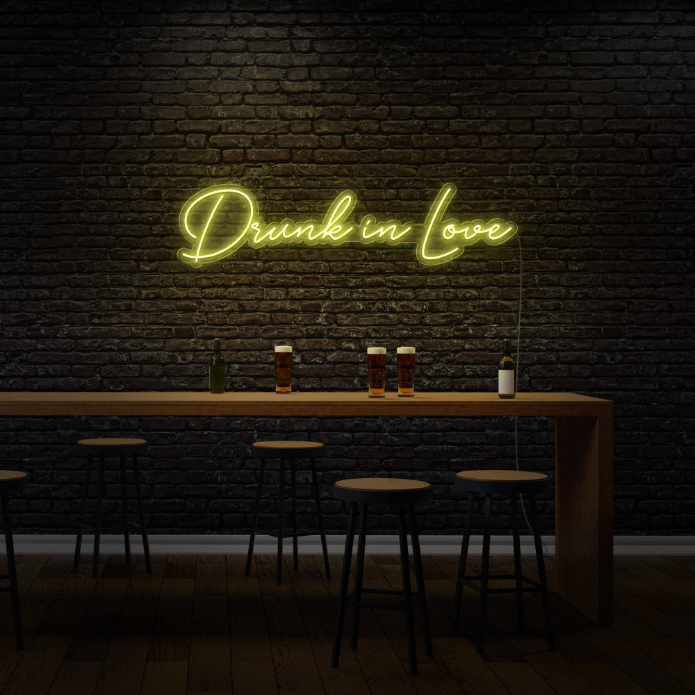 Drunk In Love Cursive LED Neon Sign