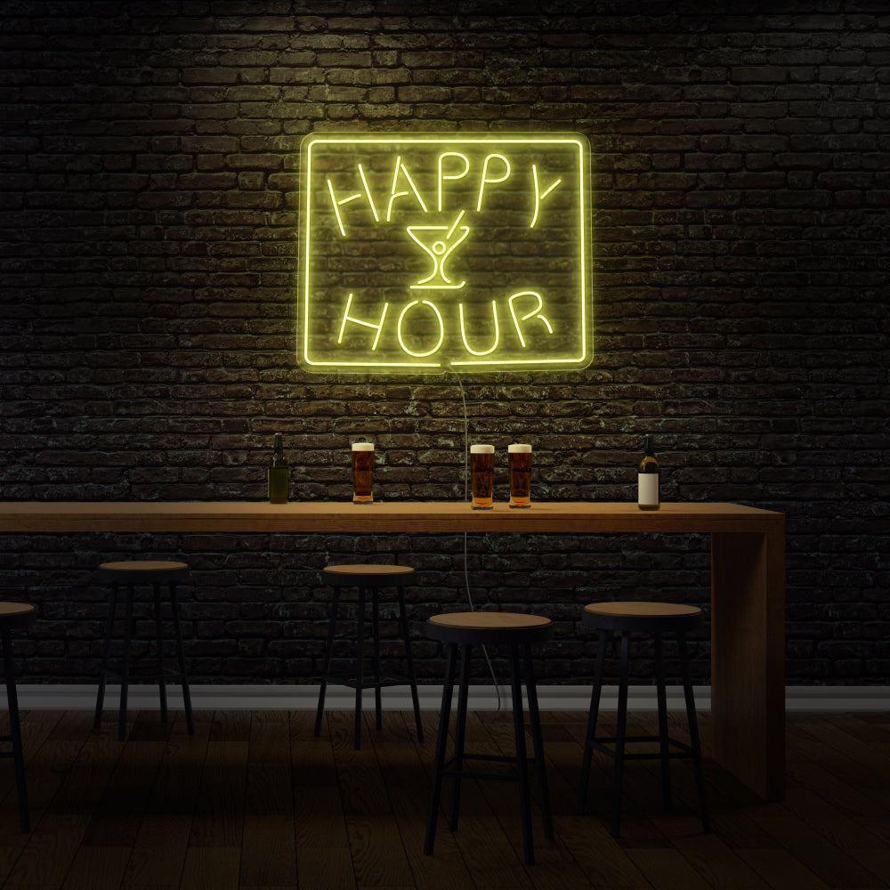 Happy Hour LED Neon Sign
